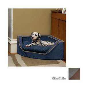  Snoozer Luxury Corner Pet Bed, Small, Olive/Coffee Pet 