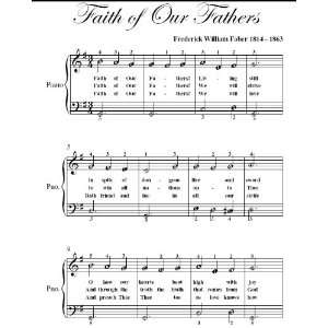    Faith of Our Fathers Easy Piano Sheet Music Christian Books