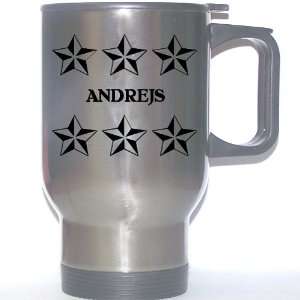  Personal Name Gift   ANDREJS Stainless Steel Mug (black 