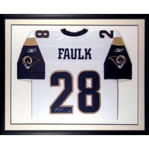 Marshall Faulk Signed Jersey   FRAMED WHITE  Sports 