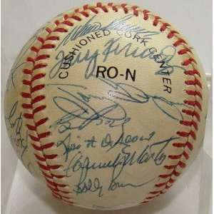 1984 Padres W.S Team (25) SIGNED ONL Feeney Baseball  