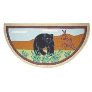  ZH Applique II Theme Bear Country fire place area rugs 36 