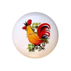  Vintage look Gaudy Rooster Design2 Retro Drawer Pull Knob 