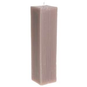  Tag Licardo 12 Inch Block Candle, Taupe