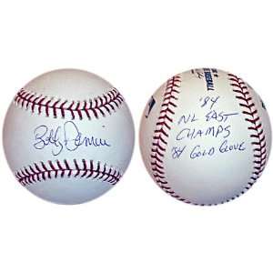  Bob Dernier Signed Rawlings Official MLB Baseball w/84 NL 