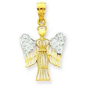  14k & Rhodium Angel Pendant Jewelry