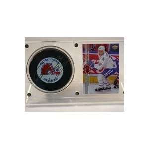  Autographed Peter Forsberg Hockey Puck   Autographed NHL 