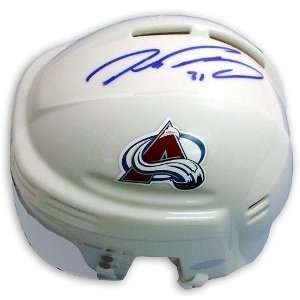 Peter Forsberg Signed White Mini Hockey Helmet  Sports 