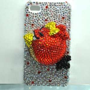 Handmade 3d Angry Birds Swarovski Case for Iphone 4g/4s (Sw004) + Free 