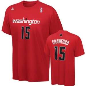  Jordan Crawford adidas Red Name and Number Washington 