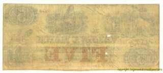 VALLEY BANK OF MARYLAND $5.00 HAGERSTOWN MD JANUARY 31, 1855  