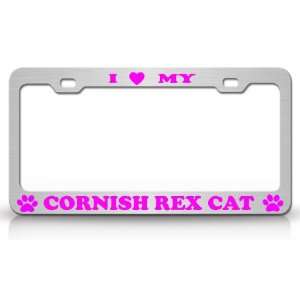  I LOVE MY CORNISH REX Cat Pet Animal High Quality STEEL 