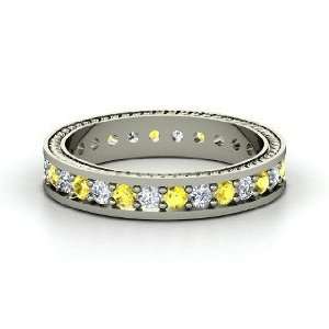  Anisha Ring, Sterling Silver Ring with Yellow Sapphire 