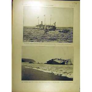   1901 Ship Wreck Fleurus Seine Sea Storm French Print