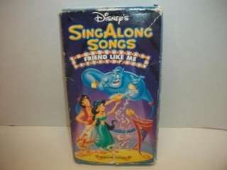 Walt Disney Sing Along Songs   Aladdin Friends Like Me  VHS cartoon 
