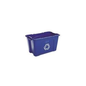  Stacking Recycle Bin, Rectangular, Polyethylene, 18 gal 