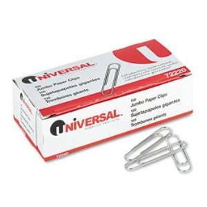  Universal 72220   Smooth Paper Clips, Wire, Jumbo, Silver 