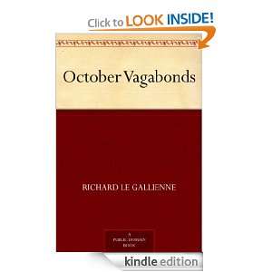 October Vagabonds Richard Le Gallienne  Kindle Store