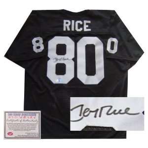  Jerry Rice Autographed Jersey   Oakland Raiders Black 