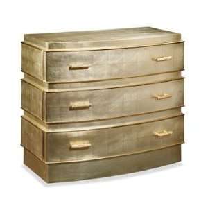  PC4008   Three Drawer Chest in Antique Silver Leaf Baby
