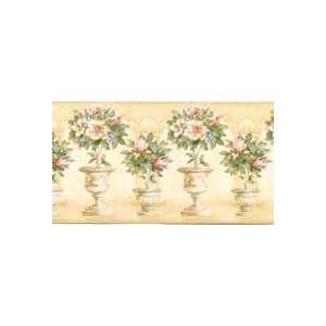   Antique White Wallpaper Border in Mulberry Prints