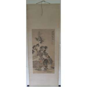 one Signed Scroll Painting by Qian Huian(1830 1911), Chinese Antique 