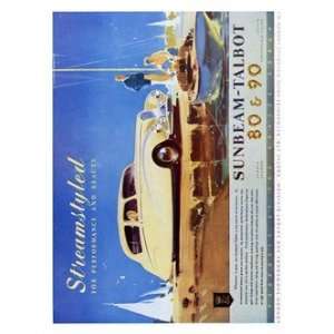  Retro Car Prints Sunbeam Talbot   Car Advertisement 1949 