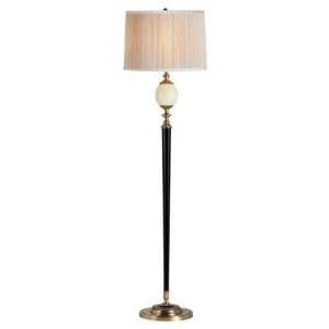  Robert Abbey Watteau Brass with White Shade Floor Lamp 