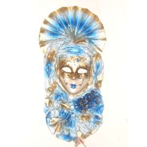  Blue Music Rosy Ventaglio Venetian Mask