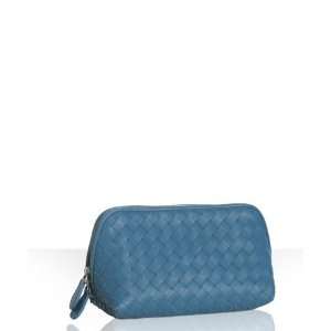 Bottega Veneta empire basketwoven leather zip case