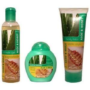 Le Veneri Aloe & Honey Shower Gel, Body Lotion & Hand Cream Set From 