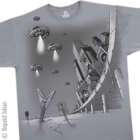 Space Jam Music Stereo Alien gray t shirt M,L,XL,2XL