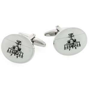 Apache helicopter cufflinks with presentation box