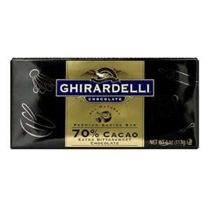 Ghirardelli Choc Baking Bar 70% Bttrswt 4 OZ (Pack of 12)  