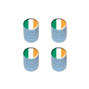   Irish Ireland Flag   Tire Rim Valve Stem Caps   Light Blue Automotive
