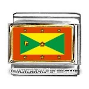 Grenada Photo Flag Italian Charm Bracelet Jewelry Link
