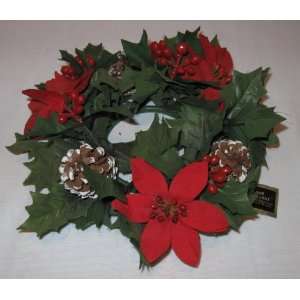  Christmas Garland Holly Candle Wreath 