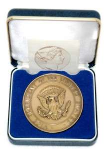 Large Vice President George Bush Medal With Box 3  
