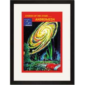  Black Framed/Matted Print 17x23, Stories of the Stars Andromeda 