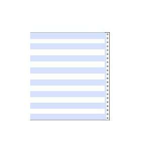 14 7/8 X 11 15# 1/2 Blue Bar HiLite Continuous Computer Paper, 3500 