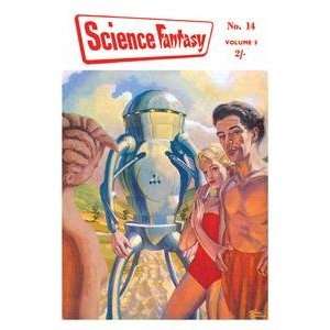   Poster Science Fantasy Robot with Human Friends