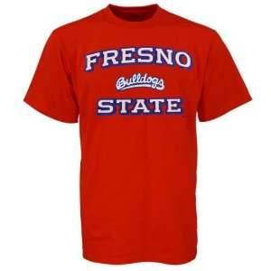  adidas Fresno State Bulldogs Cardinal Stacked T shirt 