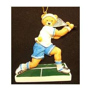  3086 Male Tennis Bear Personalizede Christmas Ornament 