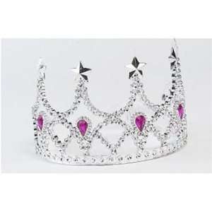  Think Pink Silver Tiara with pink jewels Toys & Games