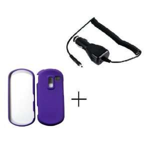 Samsung Exclaim 2 / Restore M570 Purple Rubberized Hard Protector Case 