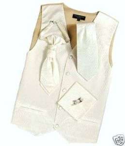 V25/ New Genuine Paul Malone Tuxedo Vest Set + Ivory  