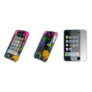  Apple iPhone 3G, 3G S   Premium Multi Color Paint Splatter 
