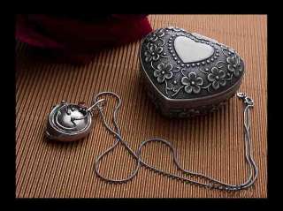   Elenas Antique Vintage Pendant Necklace Silver verbena vervain  
