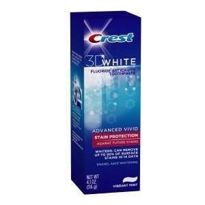 Crest 3D White Advanced Vivid Fluoride Toothpaste, Vibrant Mint 4.1 oz 