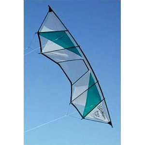  Revolution Power Blast Quad Line Power Stunt Kite White Aqua 